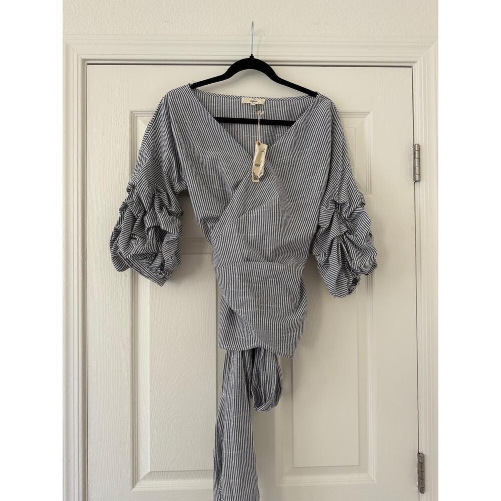 NWT Entro Wrap Tie Blouse small